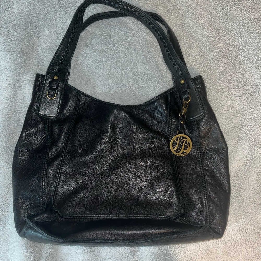 Lucky Brand Black Shoulder Bag (Genuine Leather)